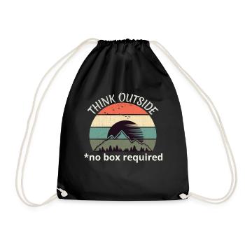 Pensez à l'extérieur - Aucune boîte requise - Sac de sport léger - noir - Devant
