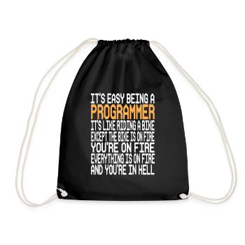 Programmer - Drawstring Bag - black - Front