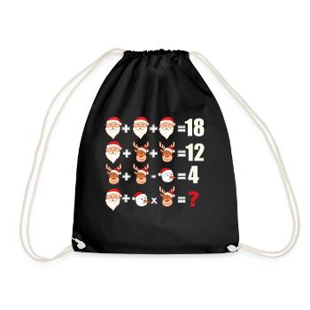 Rudolph Santa Bonhomme De Neige Joyeux Noël - Sac de sport léger - noir - Devant
