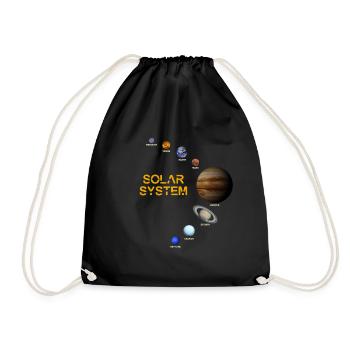 Système solaire! - Sac de sport léger - noir - Devant
