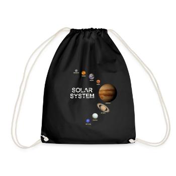 système solaire - Sac de sport léger - noir - Devant