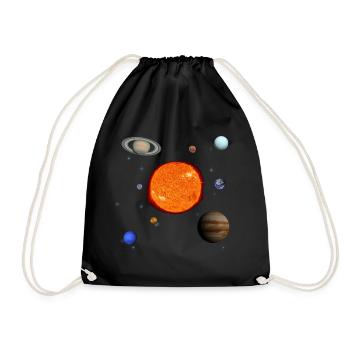 Notre système solaire! - Sac de sport léger - noir - Devant