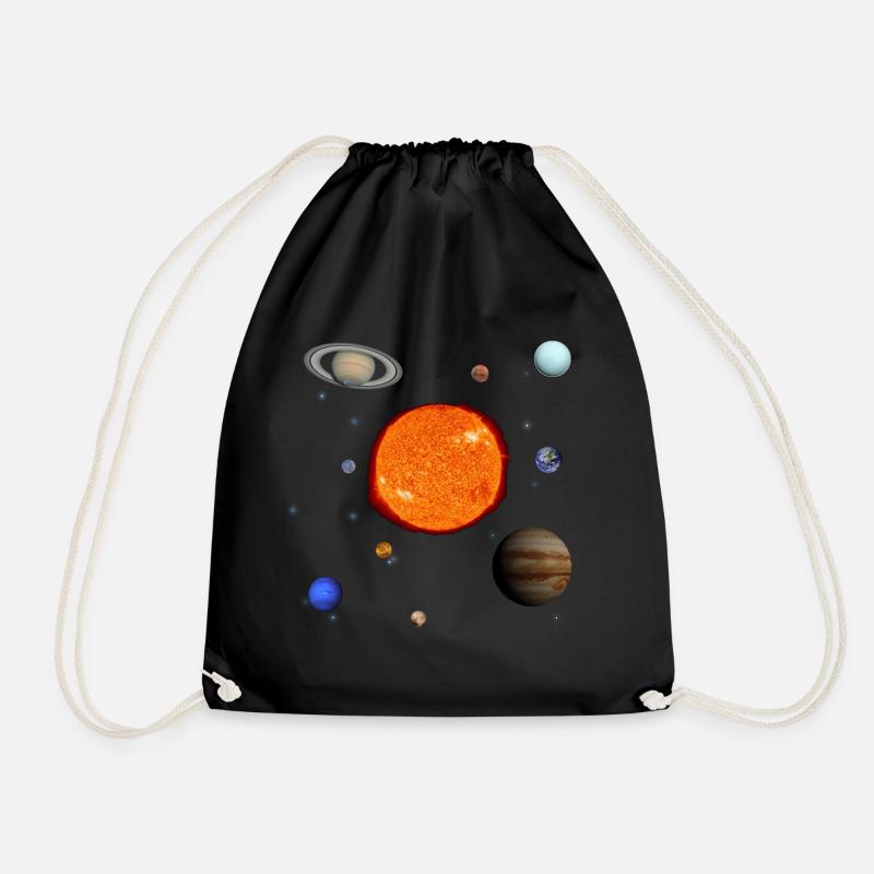 Unser Sonnensystem mit Pluto! - Turnbeutel - Schwarz