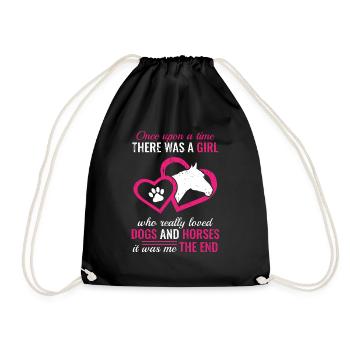 "Il était une fois une fille qui aimait vraiment - Sac de sport léger - noir - Devant