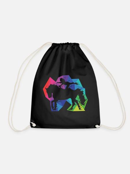 Voltigieren Pferd Geschenk - Turnbeutel - Schwarz