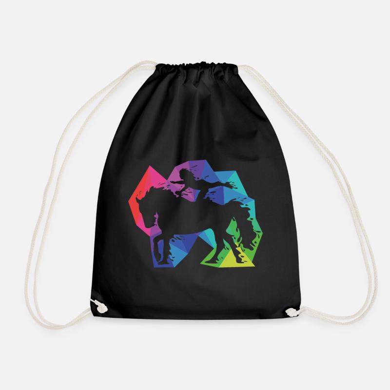 Voltigieren Pferd Geschenk - Turnbeutel - Schwarz