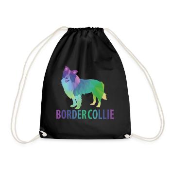 Cadeau Border Collie - Sac de sport léger - noir - Devant