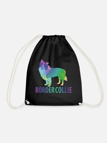 Border Collie Geschenk - Turnbeutel - Schwarz