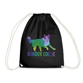 Cadeau Border Collie - Sac de sport léger - noir - Devant