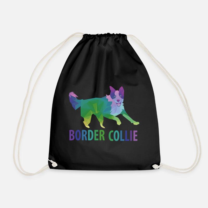 Border Collie Geschenk - Turnbeutel - Schwarz