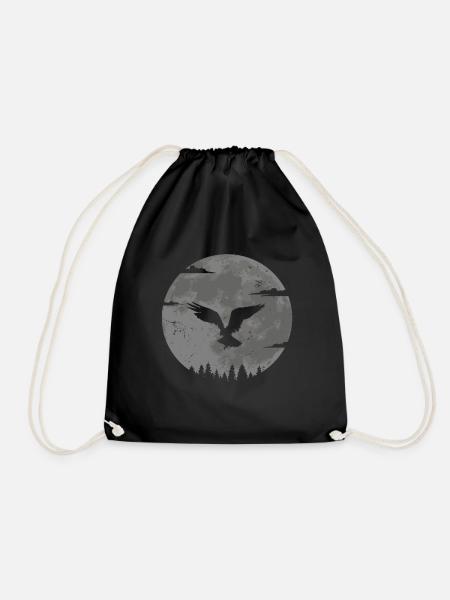 Falke Greifvogel Falkner Falknerei Beizjagd Mond - Turnbeutel - Schwarz