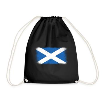 Schottland Schotten Schottische Flagge Schottisch - Turnbeutel - Schwarz - Vorne
