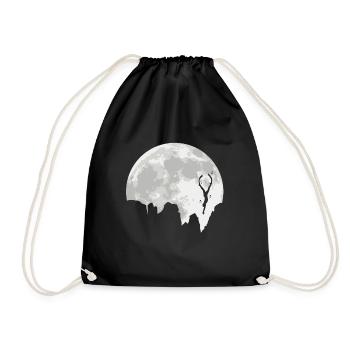 Scuba diving snorkeling scuba diving full moon moon - Drawstring Bag - black - Front