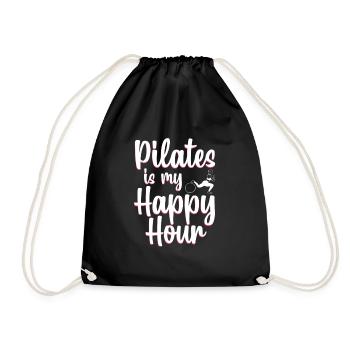 Pilates Geschenk - Turnbeutel - Schwarz - Vorne