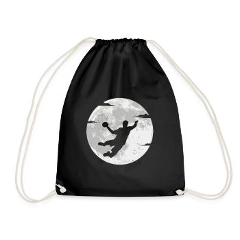 Handball Handballer Handballerin Handballspieler - Turnbeutel - Schwarz - Vorne