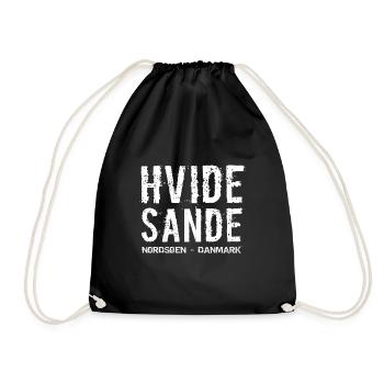 Hvide Sande, Westjütland, Dänemark, Nordsee - Turnbeutel - Schwarz - Vorne