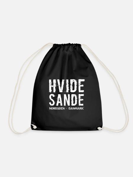 Hvide Sande, Westjütland, Dänemark, Nordsee - Turnbeutel - Schwarz