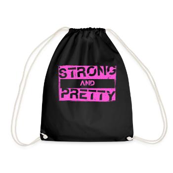 Forte et jolie séance d’entraînement gym strongman - Sac de sport léger - noir - Devant