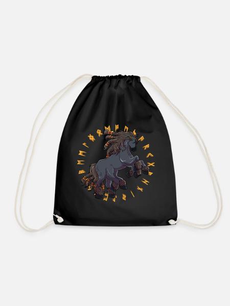 Sleipnir Das Pferd von Odin Viking - Turnbeutel - Schwarz