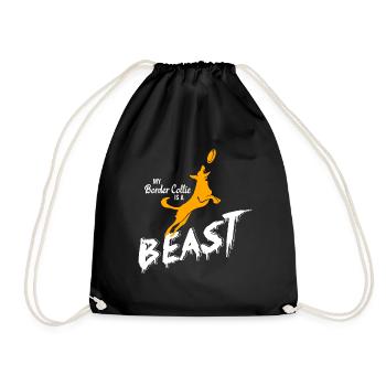 Border collie - Sac de sport léger - noir - Devant