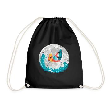 Wakeboard Wakeboard Wakeboarder cadeau - Sac de sport léger - noir - Devant