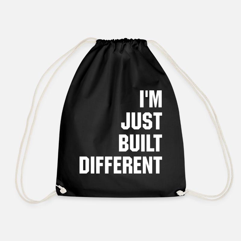 I m Just Built Different - Turnbeutel - Schwarz