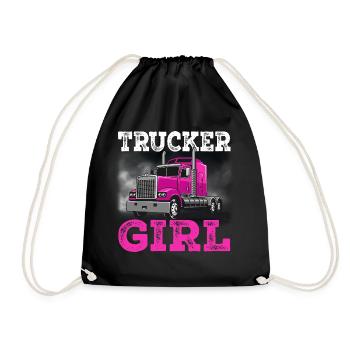 camionneur girl camion routier chauffeur routier de la route cadeau - Sac de sport léger - noir - Devant