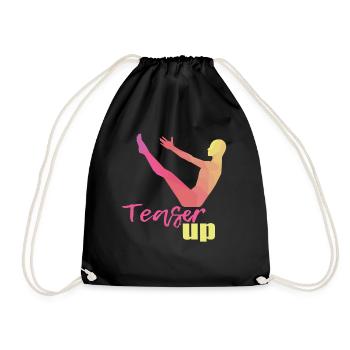 Pilates Geschenk - Turnbeutel - Schwarz - Vorne