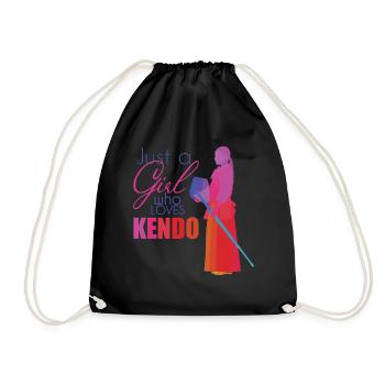 Kendo - Drawstring Bag - black - Front