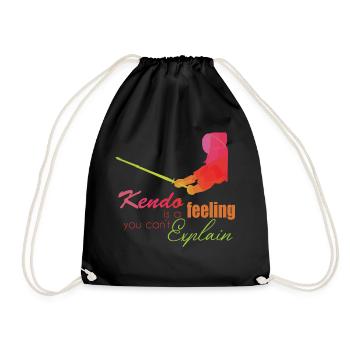 Kendo - Drawstring Bag - black - Front
