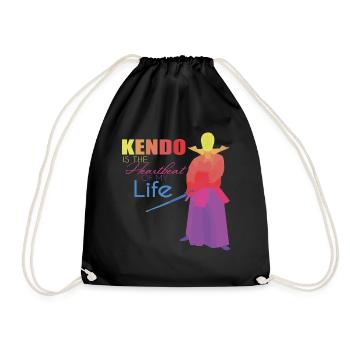 Kendo - Drawstring Bag - black - Front