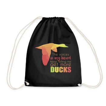 Ente - Turnbeutel - Schwarz - Vorne