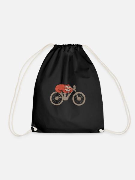 Faultier Fahrrad Faultiere E-Bike - Turnbeutel - Schwarz