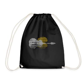 Guitar Guitarist Guitar Player Gift Bassist - Drawstring Bag - black - Front