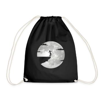 Monocycle cadeau monocyclisme monocycliste Lune - Sac de sport léger - noir - Devant