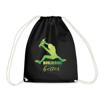 Bouldering - Drawstring Bag - black - Front