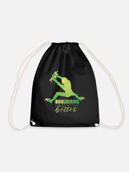 Bouldering - Drawstring Bag - black