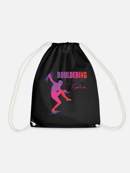 Bouldern - Turnbeutel - Schwarz