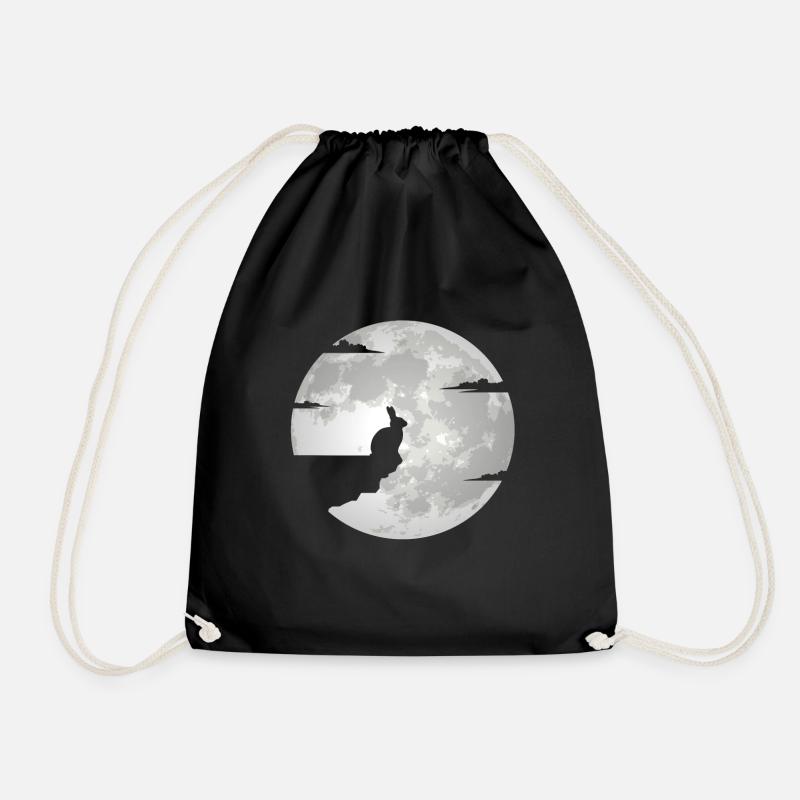 Lièvre lune Lapin lapin lapin de Pâques lapin - Sac de sport léger - noir