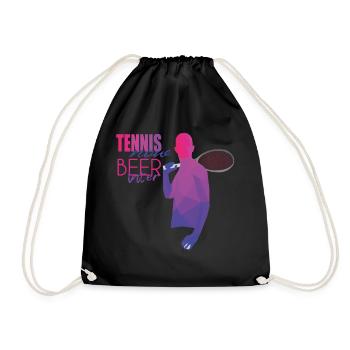 Tennis - Drawstring Bag - black - Front