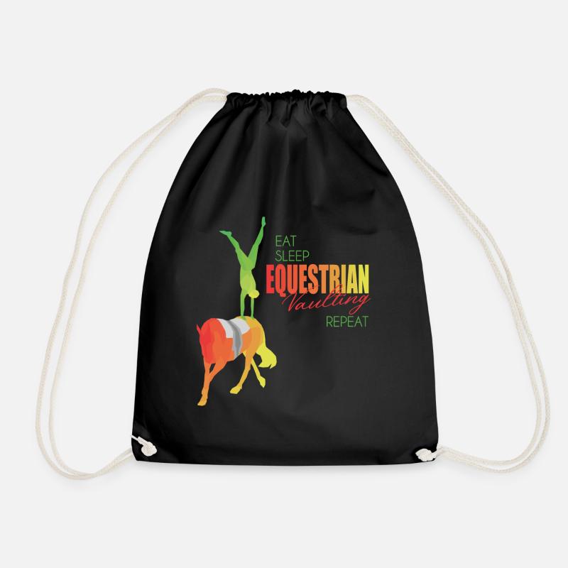 Voltigieren Pferd Geschenk - Turnbeutel - Schwarz