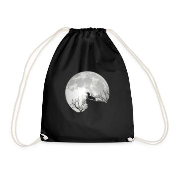 Teckel blaireau chien de la pleine lune - Sac de sport léger - noir - Devant