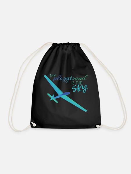 Gliding gliders - Drawstring Bag - black