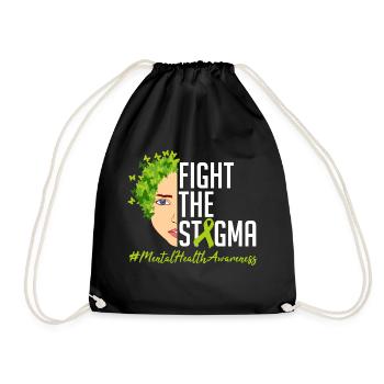 Mental Health Matters End The Stigma Tshirt - Drawstring Bag - black - Front