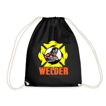 welder - Drawstring Bag - black - Front