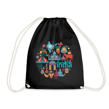 Inde - Sac de sport léger - noir - Devant