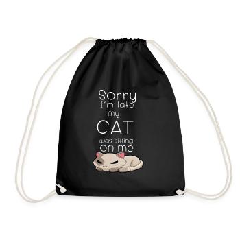 Désolé Dans Late My Cat Ce qui sitting On Me - Sac de sport léger - noir - Devant