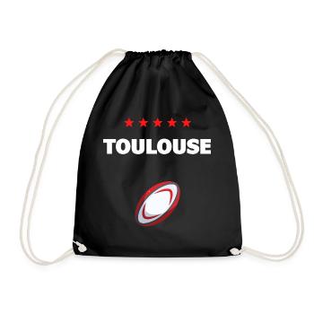 Toulouse rugby 5 étoiles cadeau - Sac de sport léger - noir - Devant