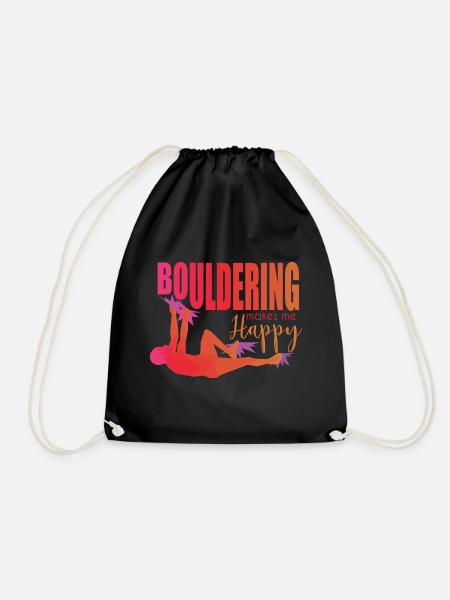 Bouldern - Turnbeutel - Schwarz