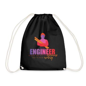 Ingenieur - Turnbeutel - Schwarz - Vorne